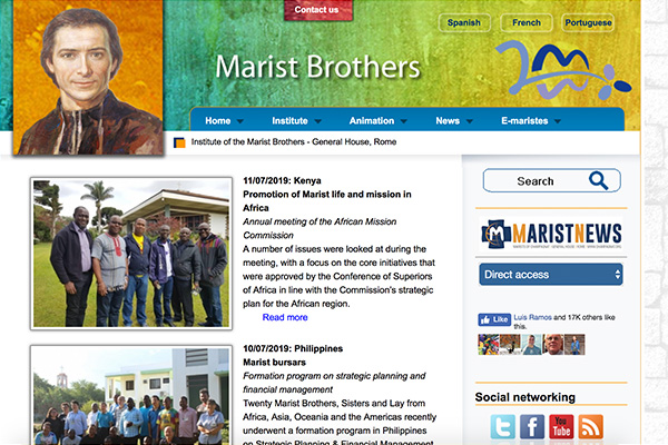 Marist Brothers International Homepage Preview