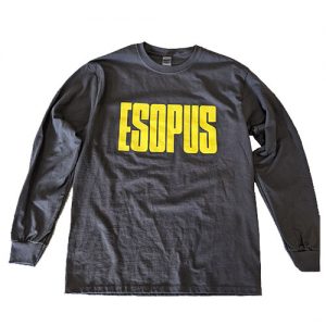 Esopus Long Shirt Grey with Yellow Text